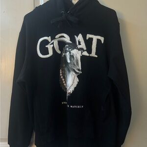 Black GOAT Graphic Hoodie